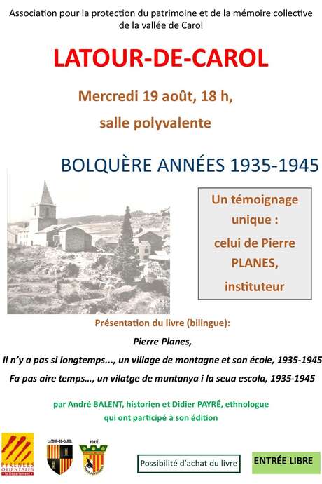 CONFERENCE - BOLQUERE ANNÉES 1935-1945
