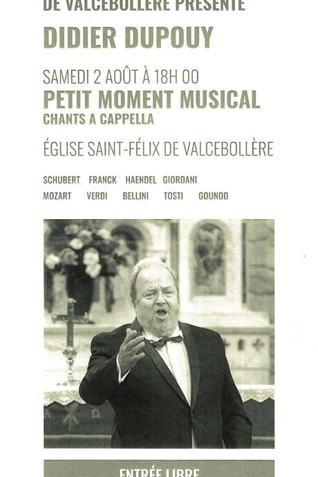 DIDIER DUPOUY PETIT MOMENT MUSICAL CHANTS À CAPELLA