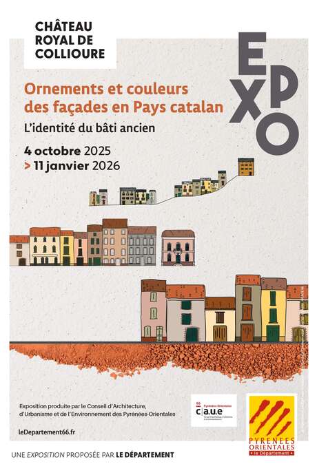 EXPOSITION AU CHÂTEAU "ORNEMENTS ET COULEURS DES FAÇADES EN PAYS CATALAN - L’IDENTITÉ DU BÂTI ANCIEN"
