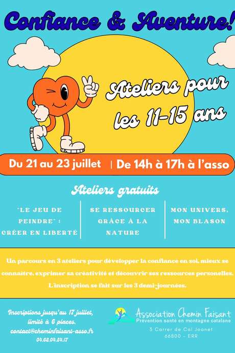 ATELIERS GRATUITS POUR LES 11-15 ANS