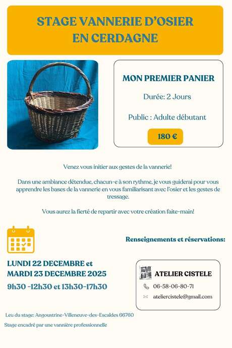 STAGE VANNERIE D'OSIER EN CERDAGNE