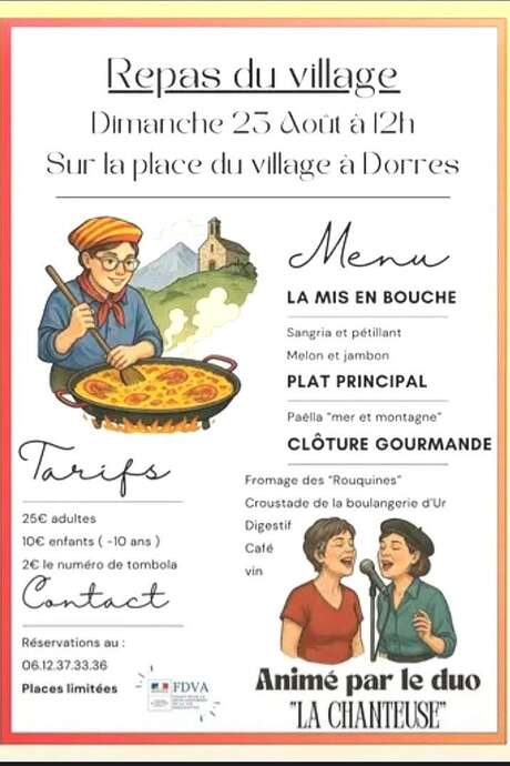 REPAS DU VILLAGE - DORRES