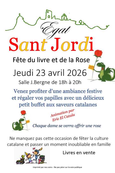 SANT JORDI - FÊTE DU LIVRE ET DE LA ROSE - EGAT