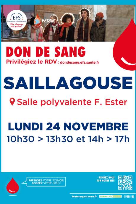DON DE SANG - SAILLAGOUSE