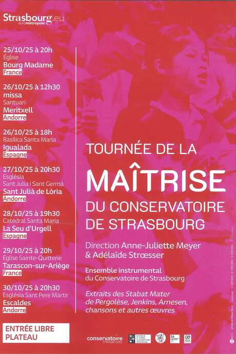 TOURNÉE DE LA MAÎTRISE DU CONSERVATOIRE DE STRASBOURG