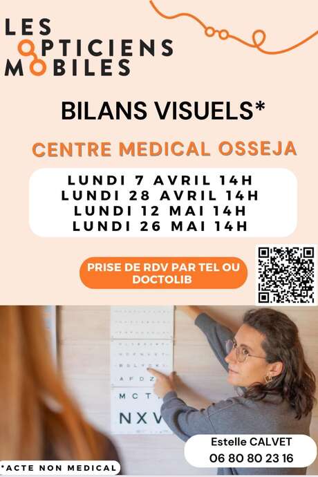 BILAN VISUEL AVEC VOTRE OPTICIENNE MOBILE