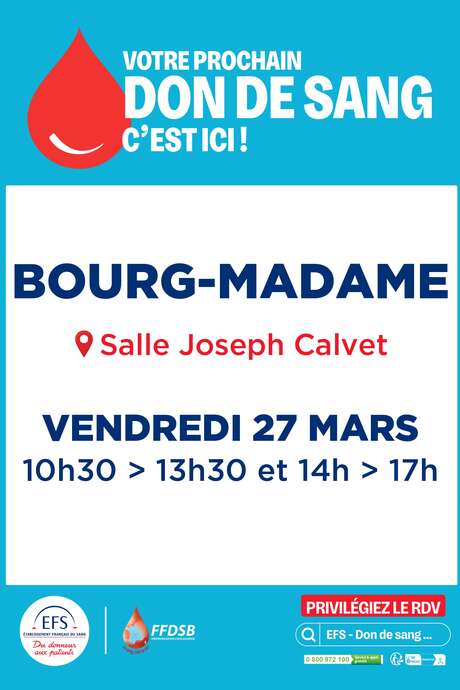 DON DE SANG - BOURG-MADAME