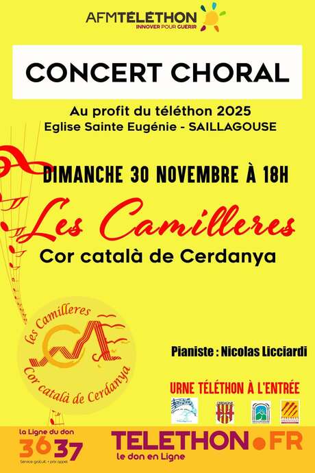 CONCERT CHORAL LES CAMILLERES - EGLISE DE SAILLAGOUSE