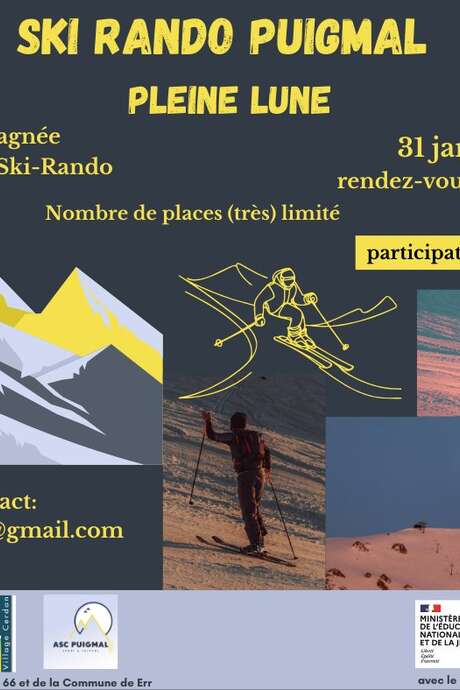 SKI RANDO PUIGMAL PLEINE LUNE