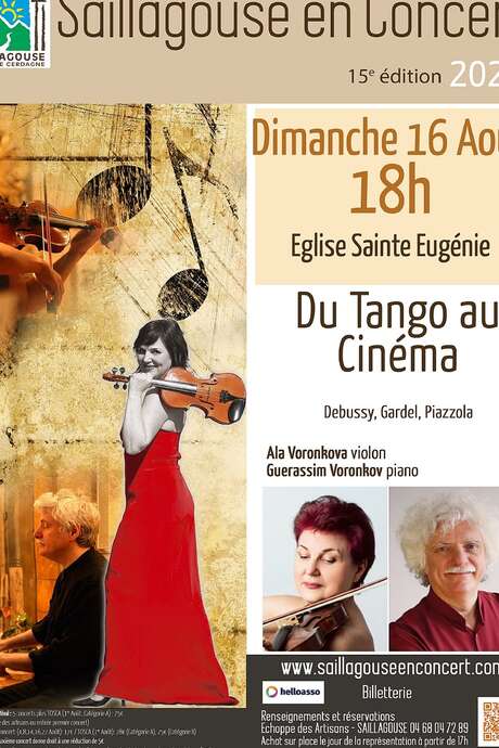 SAILLAGOUSE EN CONCERT - DU TANGO AU CINÉMA.
