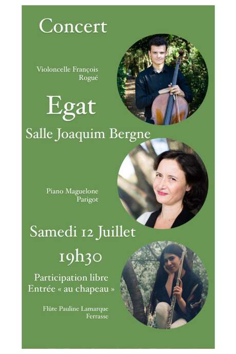 CONCERT VIOLONCELLE, PIANO ET FLUTE