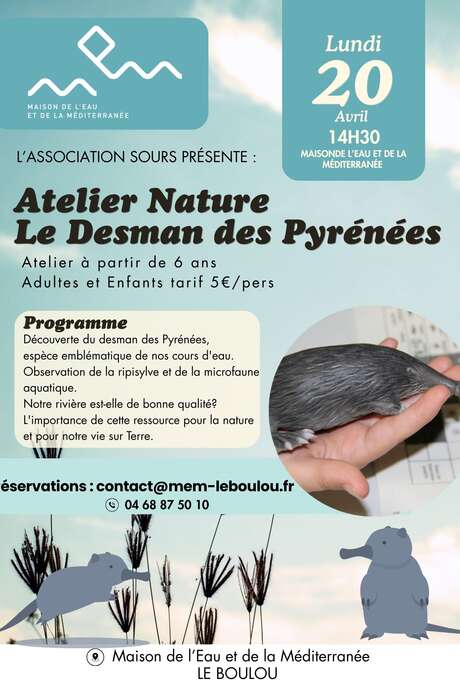 ATELIER NATURE LE DESMAN DES PYRÉNÉES