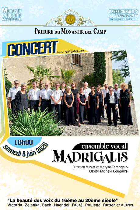 CONCERT DE L'ENSEMBLE VOCAL MADRIGALIS