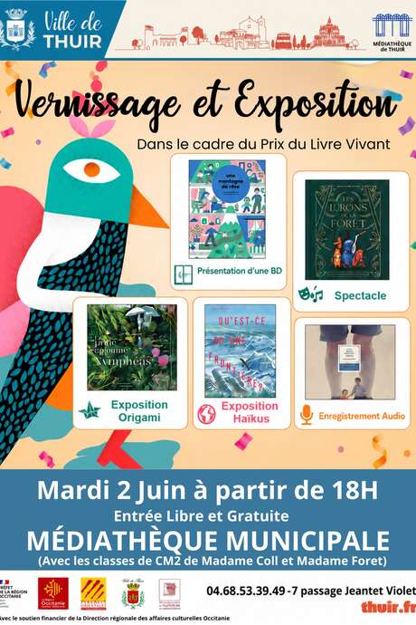 EXPO DANS LE CADRE DU PRIX DU LIVRE VIVANT