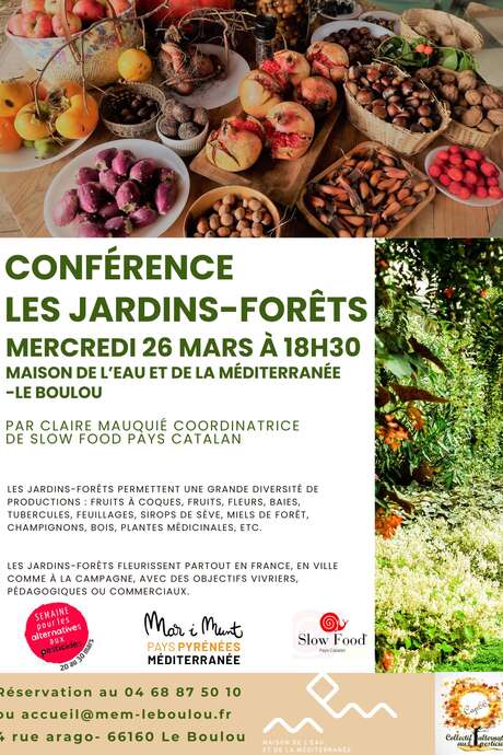 CONFÉRENCE "LES JARDINS-FORÊTS" PAR CLAIRE MAUQUIÉ