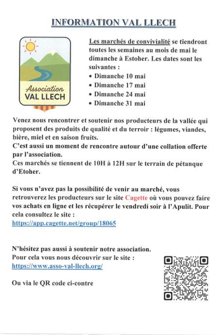 MARCHÉ DE CONVIVIALITÉ À ESTOHER