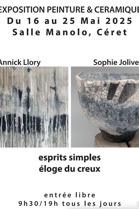 EXPOSITION DE PEINTURE PAR ANNICK LLORY ET DE CÉRAMIQUE PAR SOPHIE JOLIVET