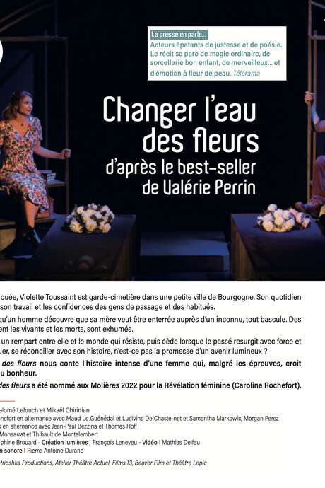 « CHANGER L’EAU DES FLEURS » D’APRÈS LE BEST*SELLER DE VALÉRIE PERRIN