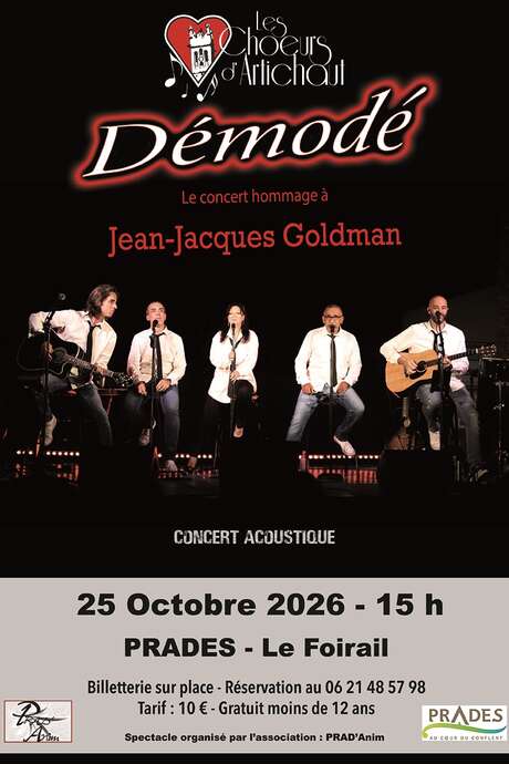 DÉMODÉ, CONCERT HOMMAGE À JEAN-JACQUES GOLDMAN