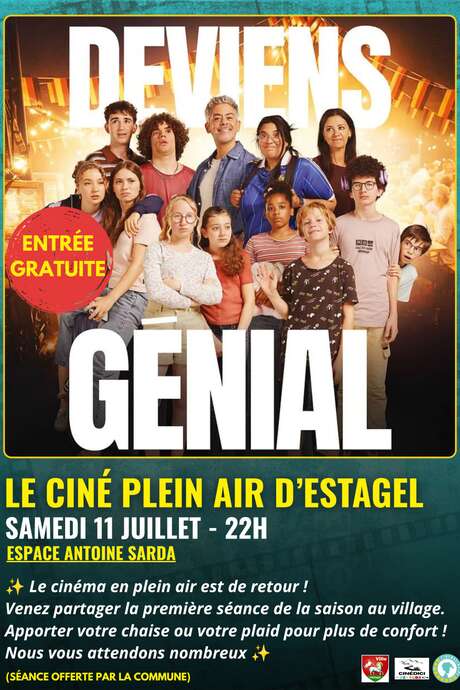 CINEMA EN PLEIN AIR AVEC LE FILM DEVIENS GENIAL