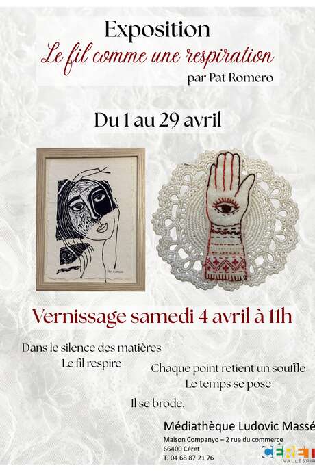 EXPOSITION « LE FIL COMME UNE RESPIRATION » DE PAT ROMERO