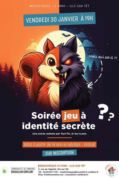 SOIRÉE JEU À IDENTITÉ SECRÈTE