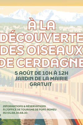 À LA DÉCOUVERTE DES OISEAUX DE CERDAGNE - MERCREDI 5 AOÛT