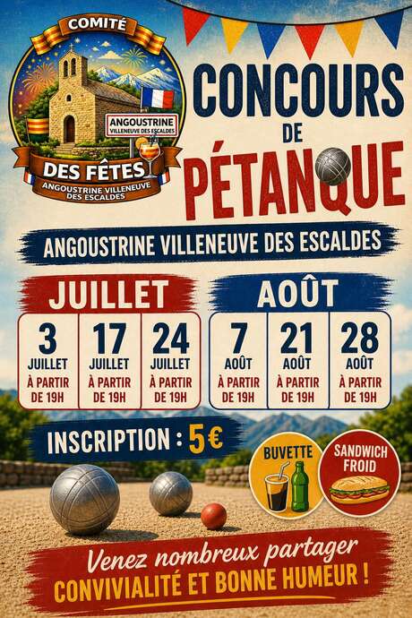 CONCOURS DE PÉTANQUE - ANGOUSTRINE