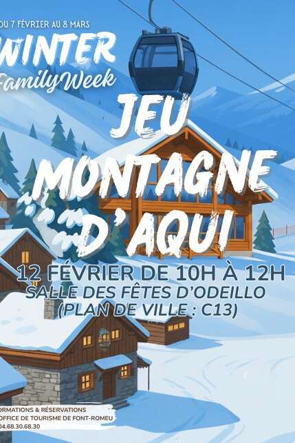 WINTER FAMILY WEEK - JEU DE PISTE MONTAGNE D'AQUI