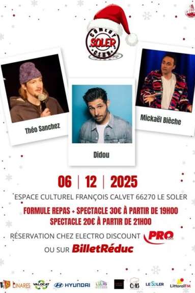 SOLER COMEDY CLUB - SOIRÉE SPÉCIALE NOËL