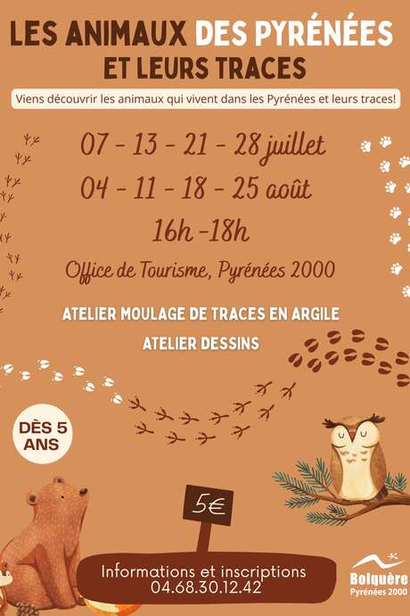 ATELIER: LES ANIMAUX DES PYRÉNÉES & LEURS TRACES