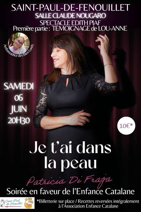 CONCERT SPECTACLE EDITH PIAF EN FAVEUR DE L'ENFANCE CATALANE