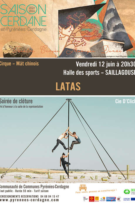 SAISON CERDANE - CIRQUE - MÂT CHINOIS: SOIRÉE DE CLÔTURE: LATAS -  SAILLAGOUSE
