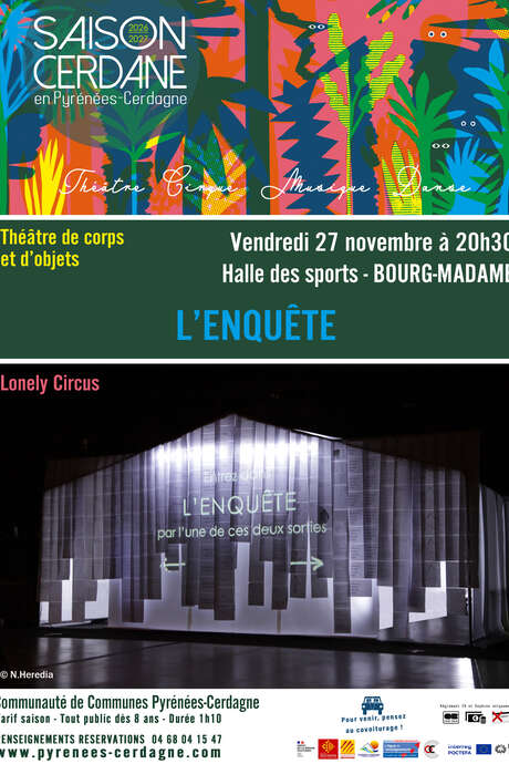 SAISON CERDANE - L’ENQUÊTE – COMPAGNIE LONELY CIRCUS:  THÉÂTRE D’OBJETS ET DE CORPS