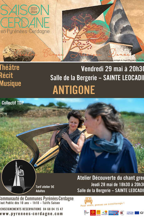 SAISON CERDANE - THÉÂTRE, RÉCIT, MUSIQUE - ANTIGONE - COLLECTIF TDP
