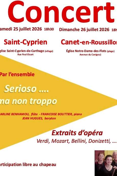 CONCERT PAR L'ENSEMBLE SERIOSO....MA NON TROPPO