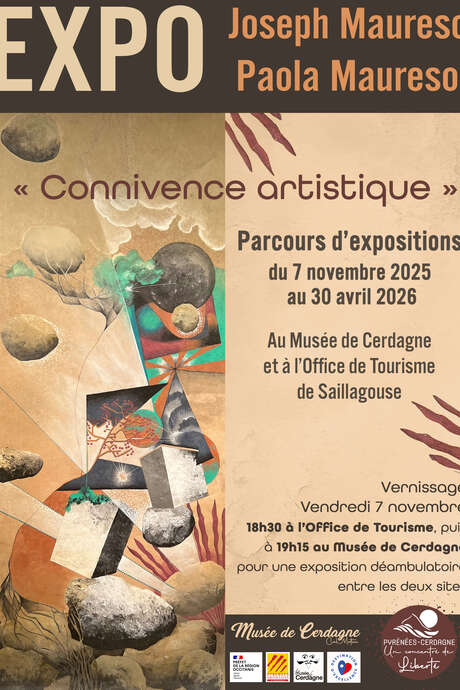 EXPO "CONNIVENCE ARTISTIQUE" PARCOURS D'EXPOSITIONS JOSEPH MAURESO ET PAOLA MAURESO