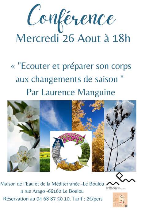 CONFÉRENCE ECOUTER ET PRÉPARER SON CORPS AUX CHANGEMENTS DE SAISON
