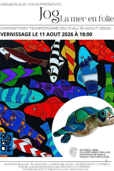 EXPOSITION "LA MER EN FOLIE" DE JOG – CHEZ ARABESQUE