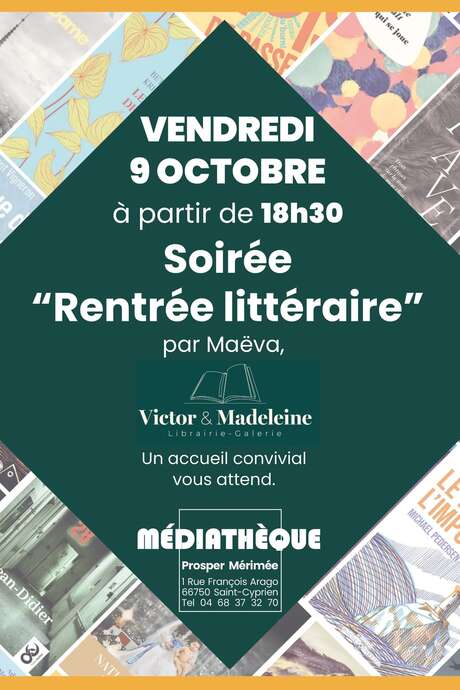 SOIREE RENTREE LITTERAIRE AVEC MAEVA, LIBRAIRIE-GALERIE VICTOR & MADELEINE