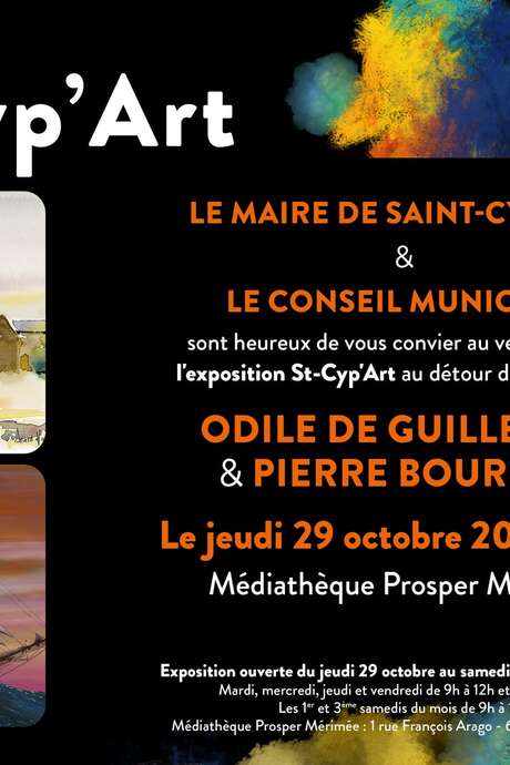 VERNISSAGE ST-CYP'ART ODILE DE GUILLEBON & PIERRE BOURLON