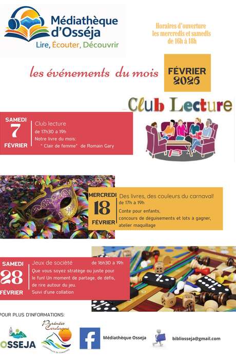CLUB LECTURE - MEDIATHEQUE OSSEJA