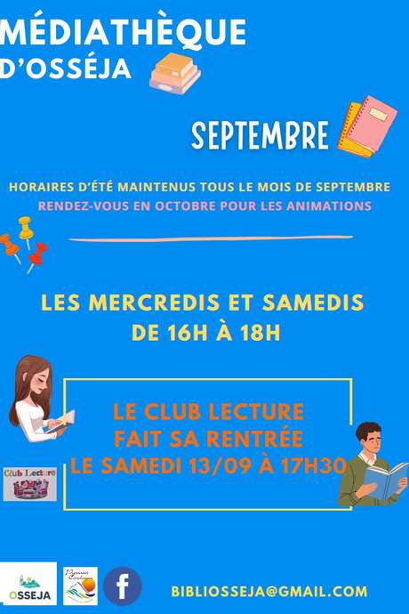 CLUB LECTURE - MEDIATHEQUE OSSEJA