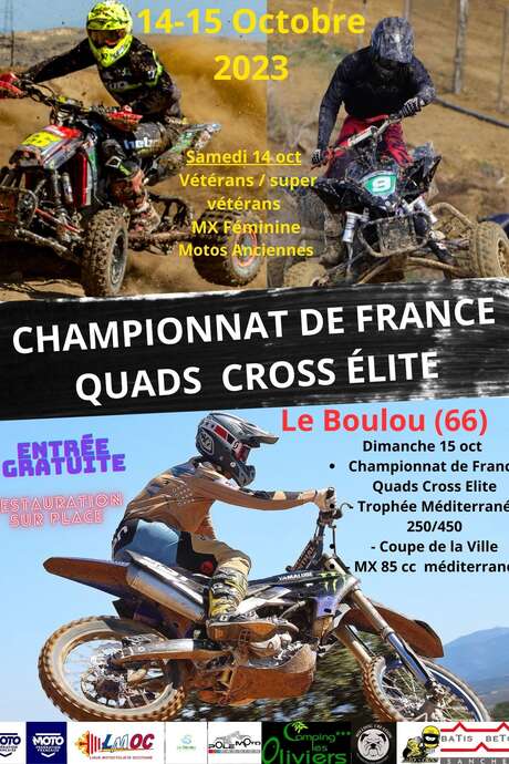 CHAMPIONNAT DE FRANCE QUADS CROSS ELITE CHAMPIONNAT DE MOTOCROSS OCCITANIE