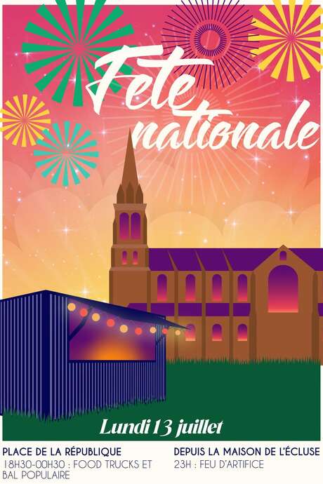 Feu D'Artifice à Sablé sur Sarthe