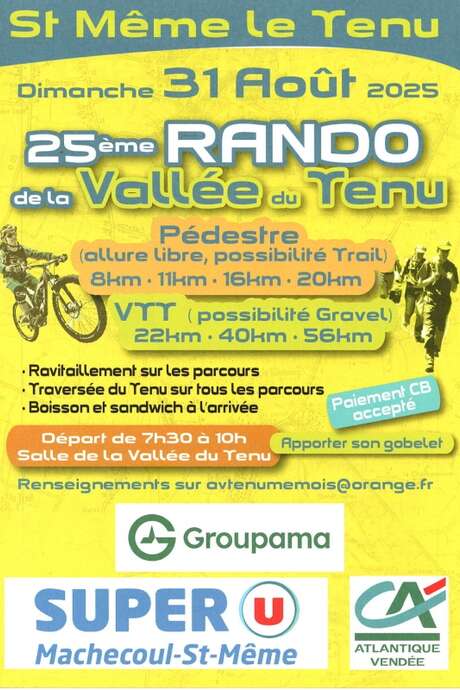 25EME RANDO/VTT DE LA VALLEE DU TENU
