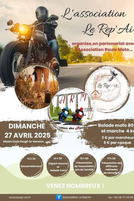 Balade moto et balade pédestre