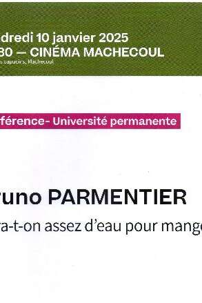 Conférence de l'Université permanente "Aura-t-on assez d’eau pour manger ?"