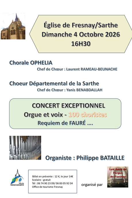 Concert orgue et voix avec 100 choristes