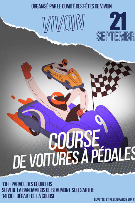 Course de voitures à pédales